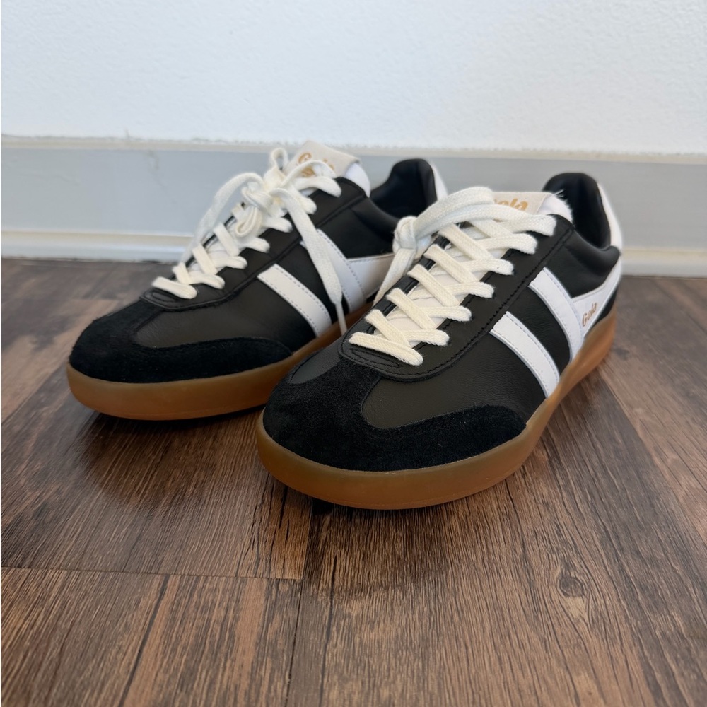 NWT! Gola Cyclone Leather Sneakers, Black, 8 - Picture 2 of 7